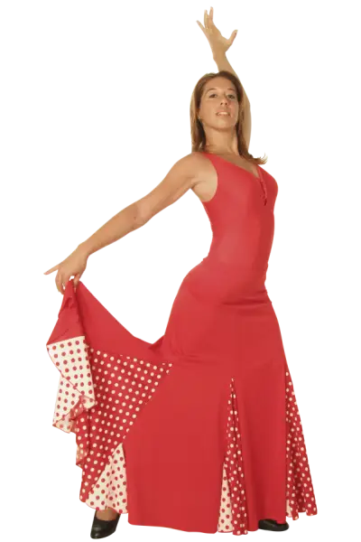 Falda flamenco doble godets FL954