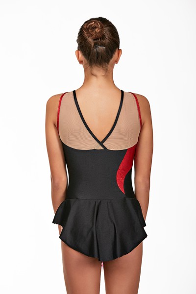 Justaucorps de gymnastique rythmique noir et rouge MR707L1 - vue 2