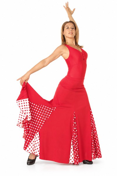 Falda flamenco doble godets FL954