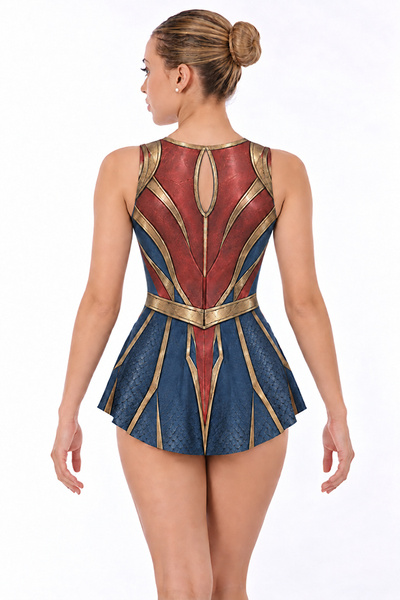 Maillot de gimnasia rítmica Amazona, vista trasera