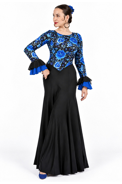 Vestido de flamenco Mantón Azul
