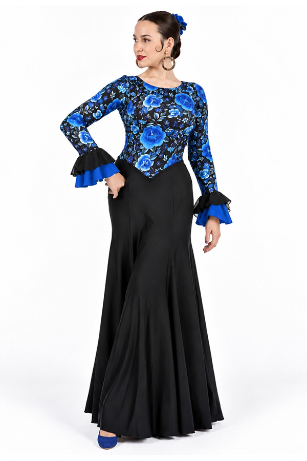 Vestido de flamenco Mantón Azul